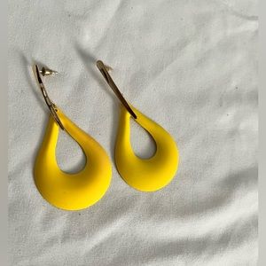 Yellow and gold earrings